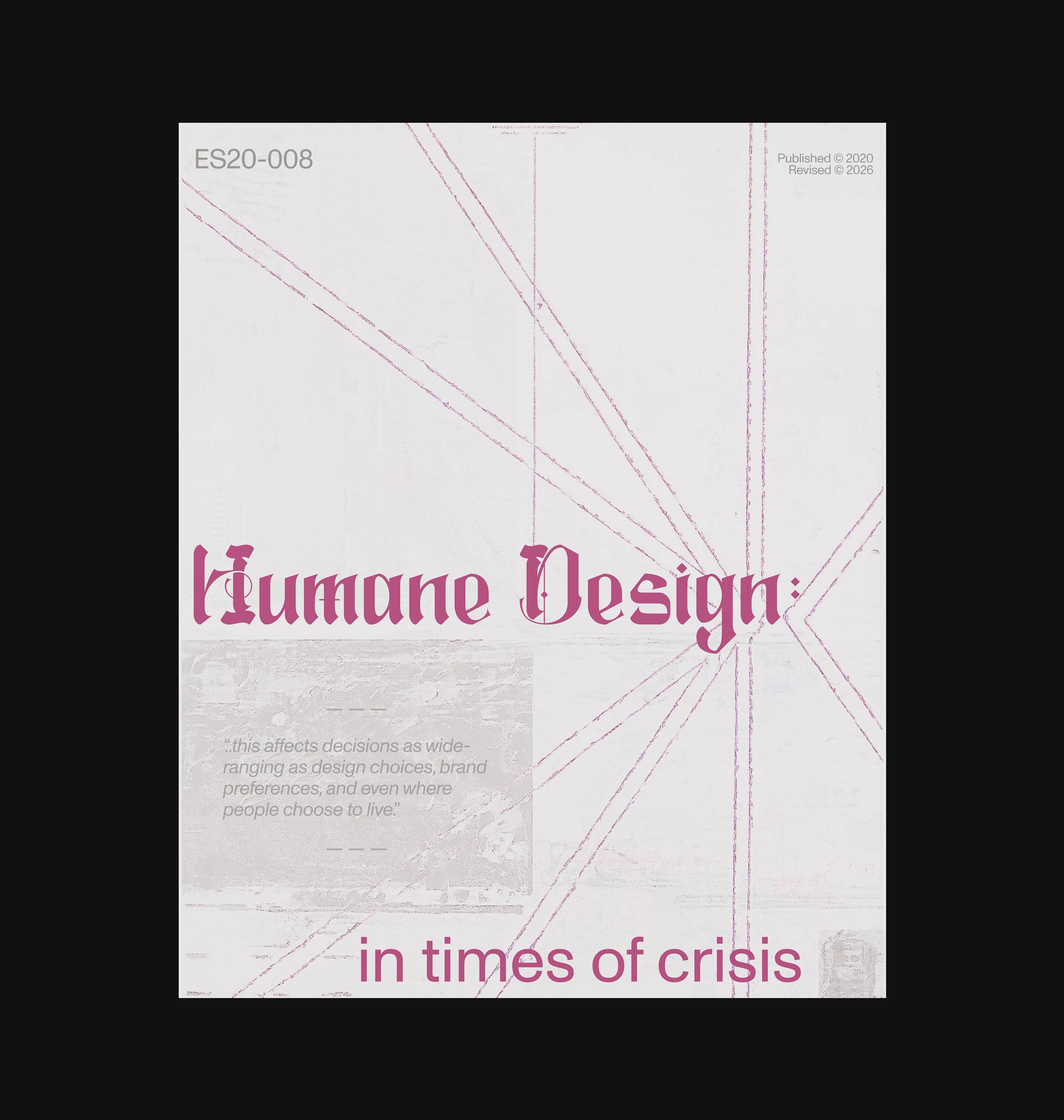 Humane Design in Times of Crises